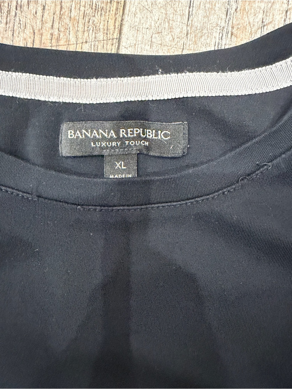 Banana Republic Luxury Touch Mens XL Black Long Sleeve T Shirt Crew Neck Tee - Picture 2 of 5